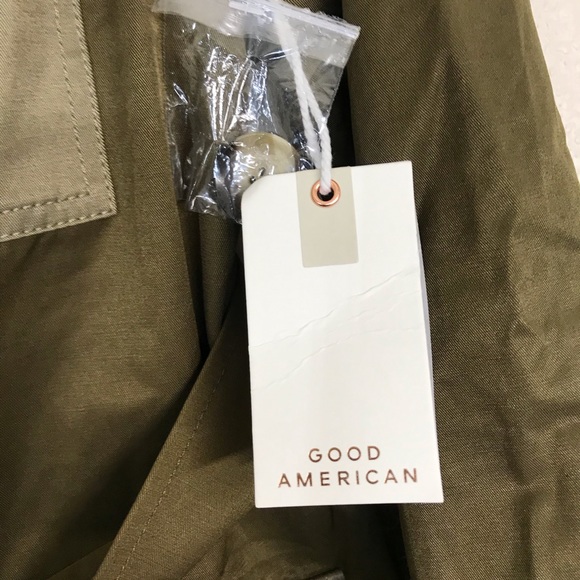 NWT Good American Utility Jacket green belted - Picture 7 of 9